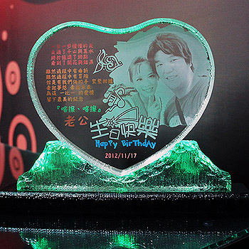 特大立心圓冰加彩燈(大)